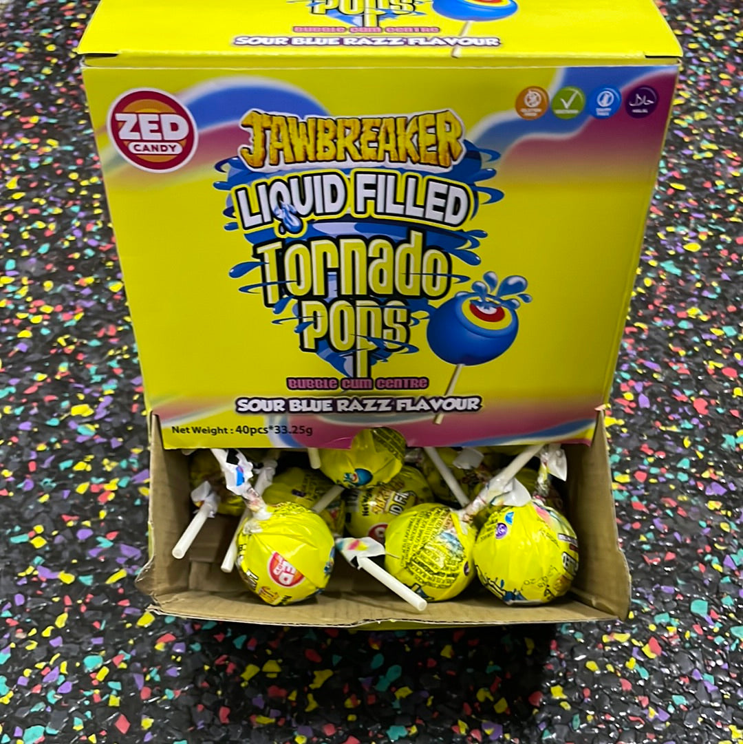 Zed Jawbreaker Liquid Filled Tornado Pops Toms Confectionery Warehouse