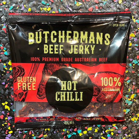 Butchermans Beef Jerky - Hot Chilli 40g