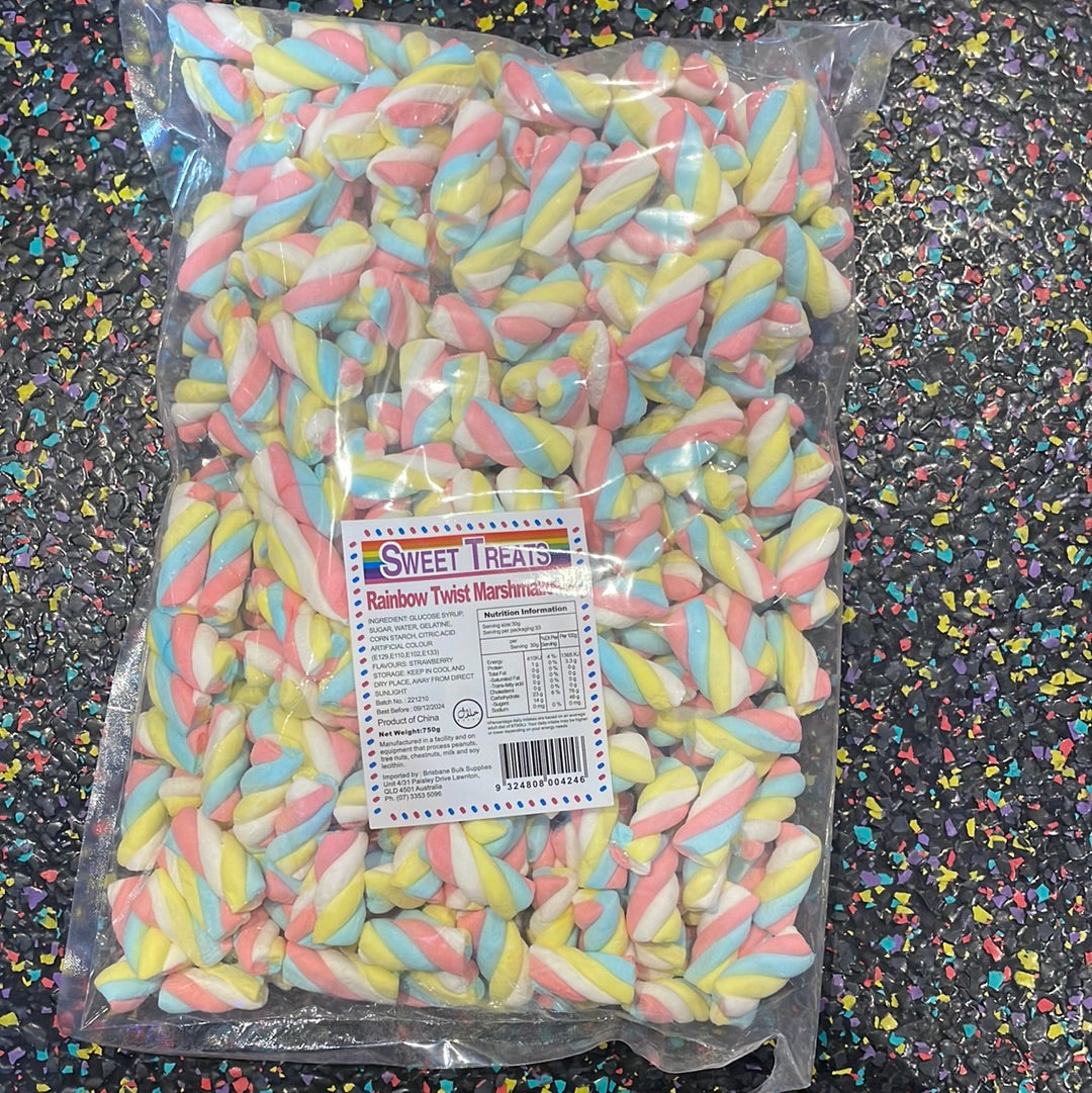 Sweet Treats Rainbow Twist Marshmallows 750g