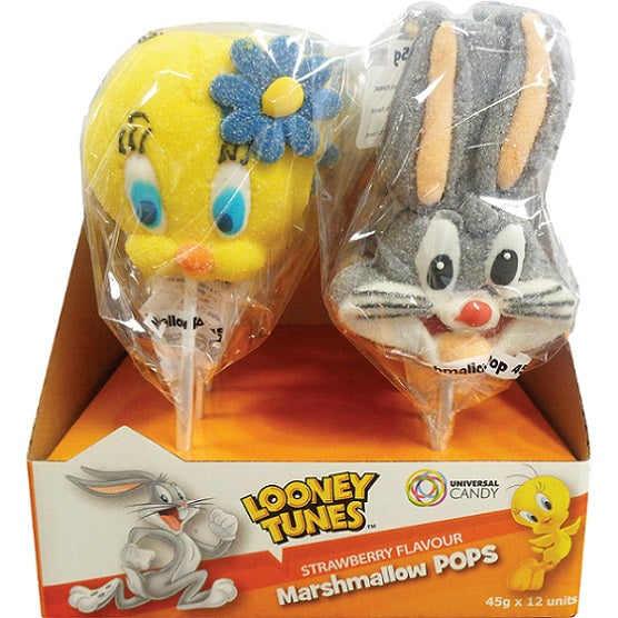 Looney Tunes mallow pops 45g