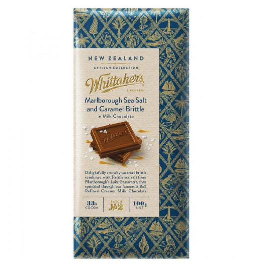 Whittaker's Sea Salt/Caramel Brittle Choc Block 100g