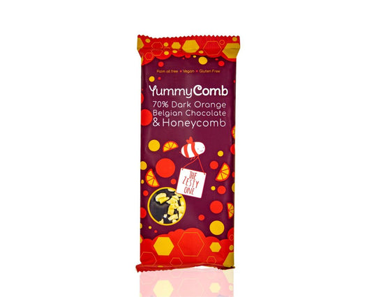 Yummy Comb 100g Tablet w/Honeycomb Pcs Or. Dk 70%