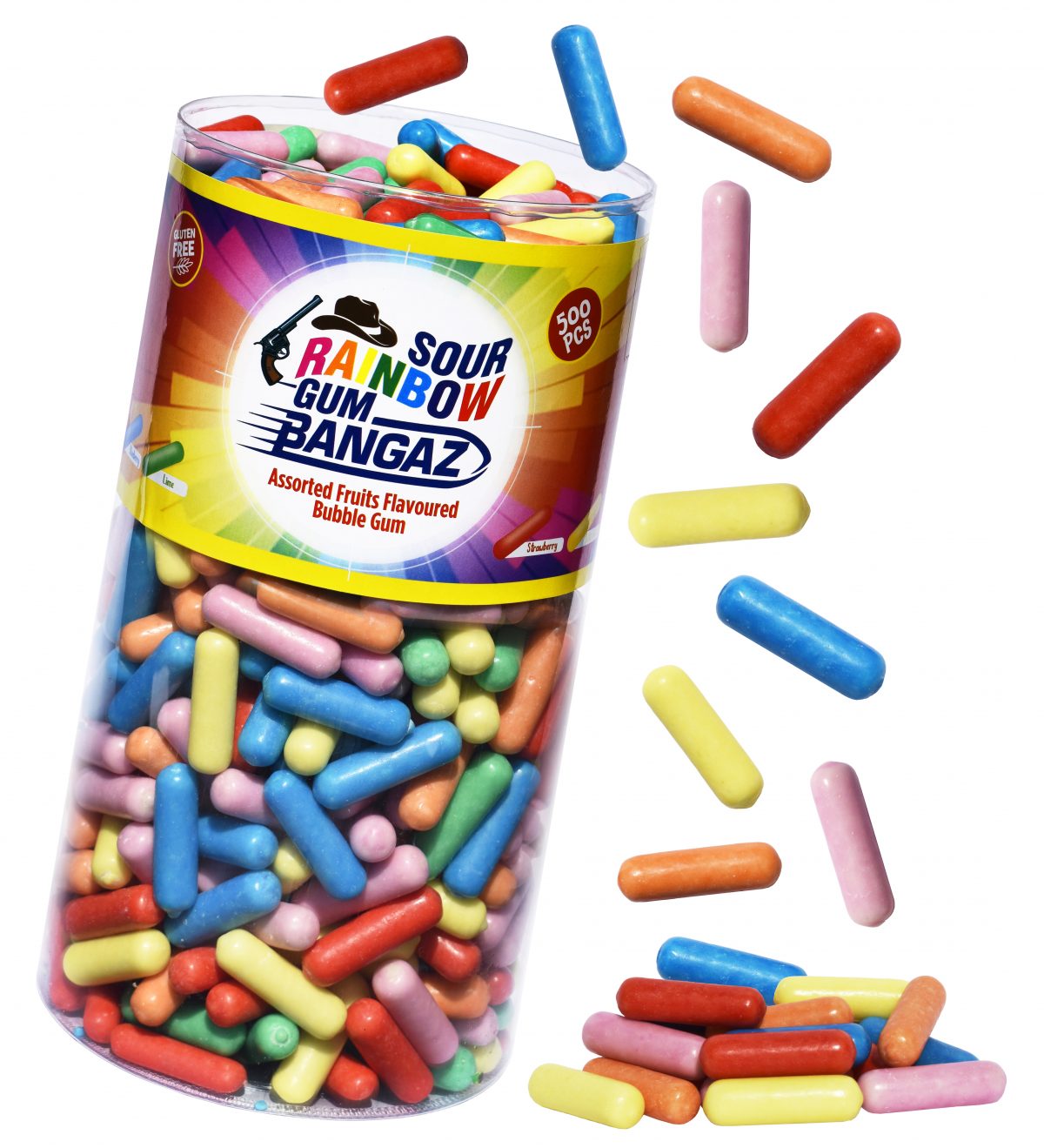 AIT SOUR RAINBOW GUM BANGAZ 1750G