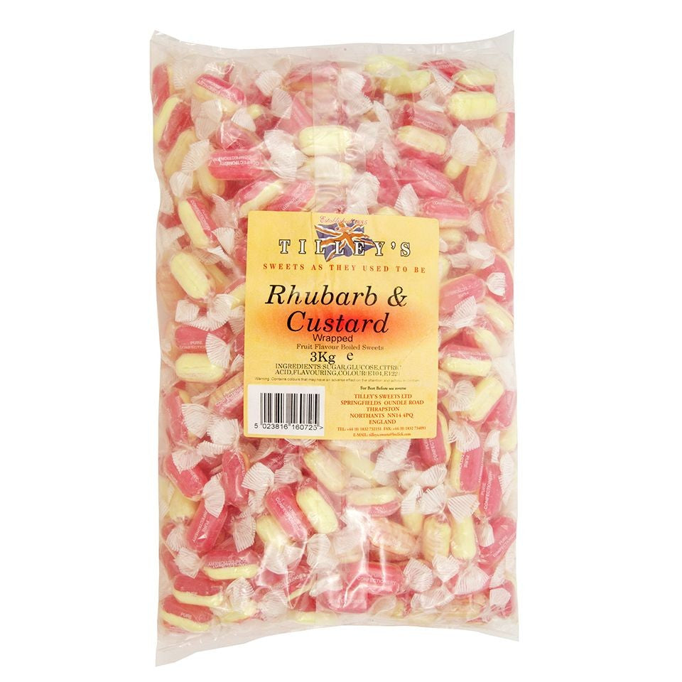 Tilley's Sweets Rhubarb & Custard Hard Boiled Sweets