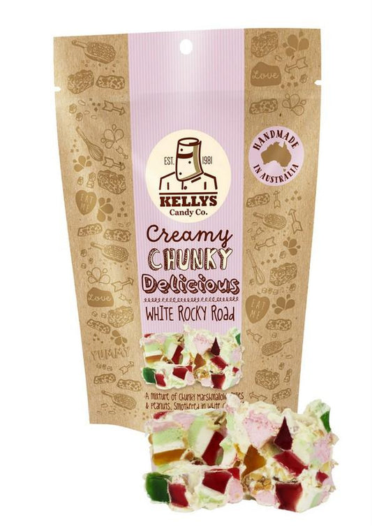 Kellys White Choc Rocky Road 175g