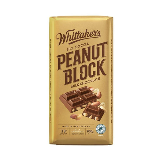 WHITTAKER'S MILK CHOCOLATE PEANUT BLOCK 200G